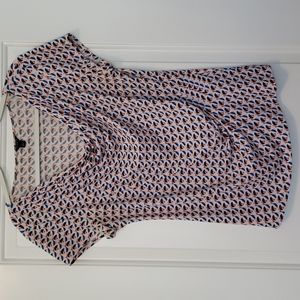 Ann Taylor Cowell neck cinched waist spring/summer blouse